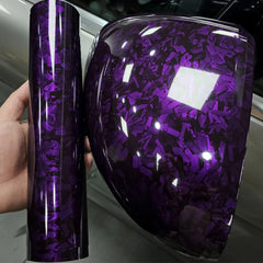 50cm*600cm Glossy Purple Crystal Forged Carbon Fiber Wrapping Vinyl Film Motorcycle Stickers Decals Auto Accessories Wrap Foil