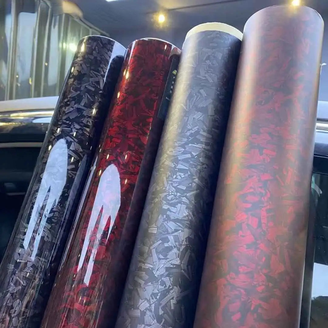 Wholesale Custom PVC Paper Gray Red Blue Vehicle Car Body Wrapping Film Matte Black Roll Wrapping