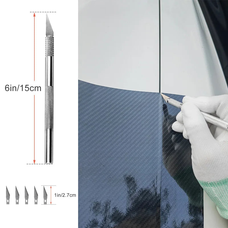 5Pcs Car Window Tint Application Tools Kit Vinyl Squeegee Film Scrapers Vehicle Glass Protective Film Installing Wrap Tool