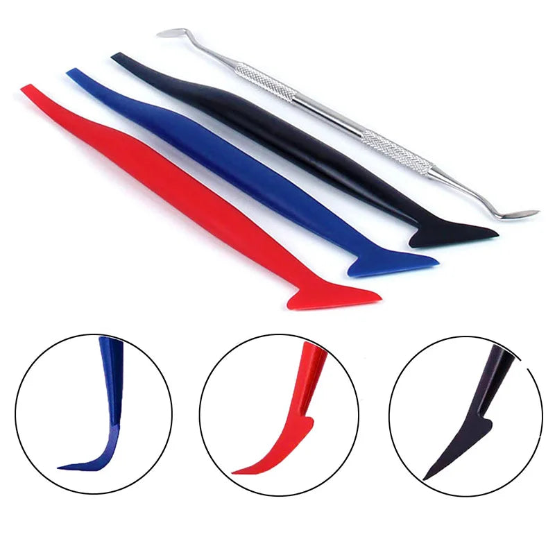 Car Vinyl Wrap Tools Kit Felt Squeegee Wrapstick Hook Film Wrap Magnet Holders Knife Cutter Auto Window Tint Tools Vinyl Scraper