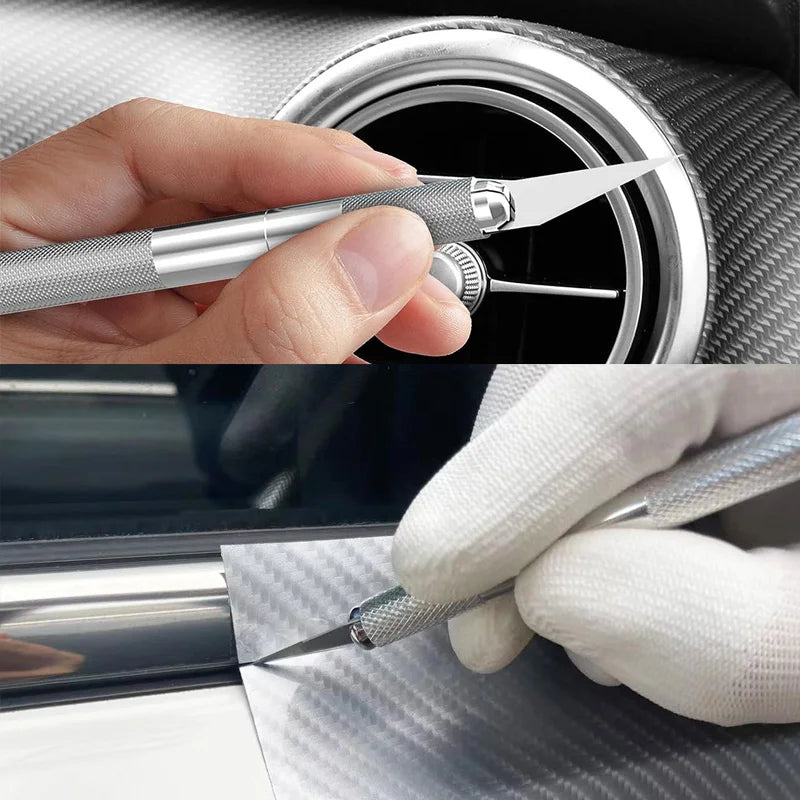 Car Vinyl Wrap Tools Kit Felt Squeegee Wrapstick Hook Film Wrap Magnet Holders Knife Cutter Auto Window Tint Tools Vinyl Scraper