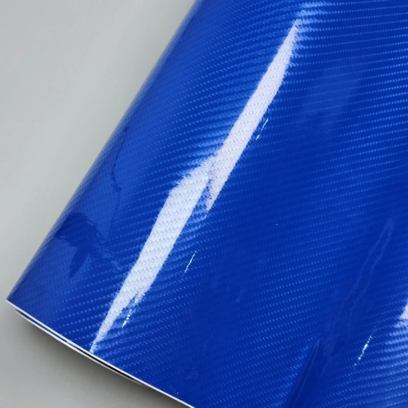 Carbon Fiber Blue Wrap Vinyl Car Stickers Adhesive Vinyl for Car Accessories Tuning Covering Film For Motorcycle Vinyls Stinger