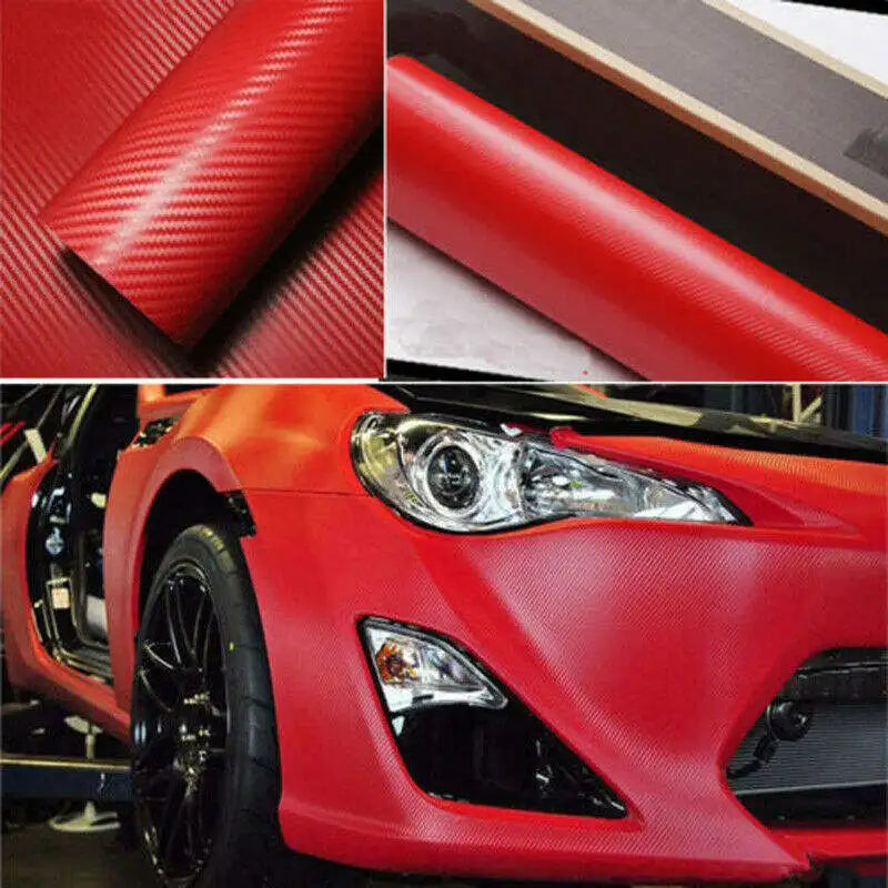 Cheapest Price Red 3d Carbon Fiber Vinyl Wrap Film For Car