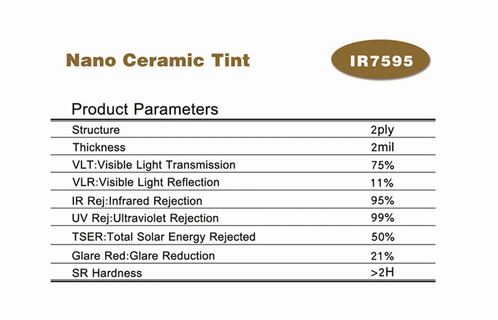 Privacy Solar Window Films Vlt 70% Super Clear Color Nano ceramic coating no metallized layer Car