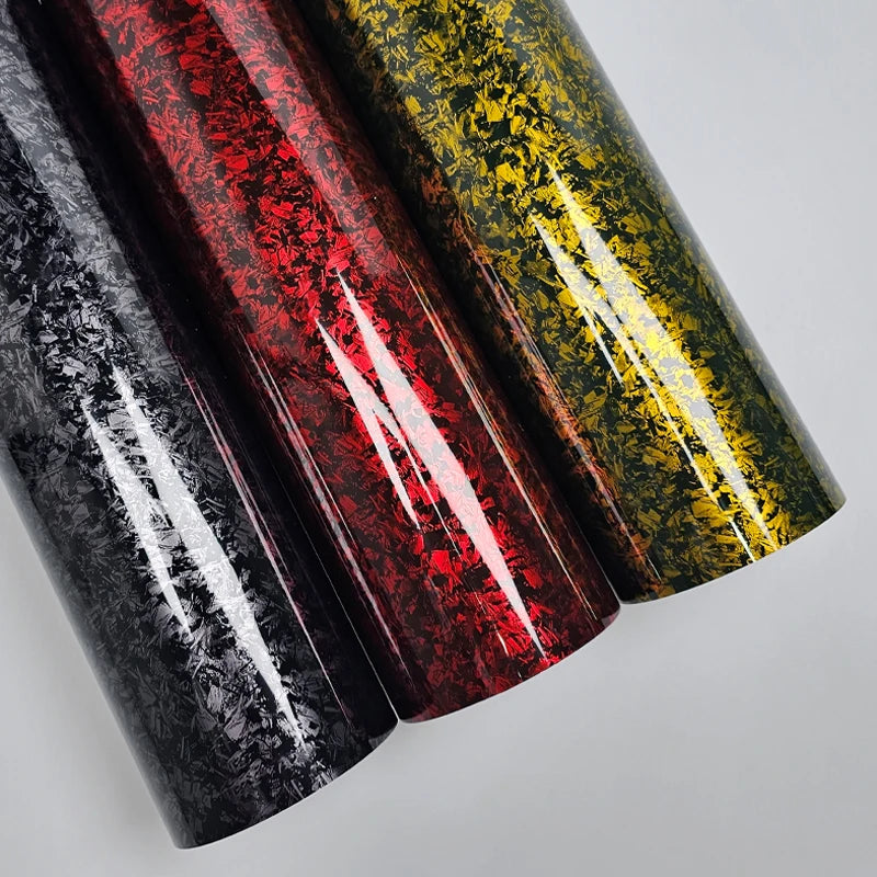 High Glossy Forged flower carbon red silver gold Wrapping Vinyl Film Car Modification Sticker For Motorcycle Accessories Wrap