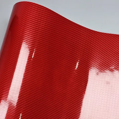 High Glossy Red Adhesive Car Vinyl for Car Stickers Car Accessories Tuning 6D Carbon Fiber for Motorcycle Decal Wrapping