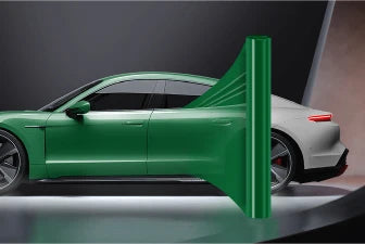 1.52*18M Car Protective Film Gloss Metallic Green Grey Adhesive Car Body Wrap Film